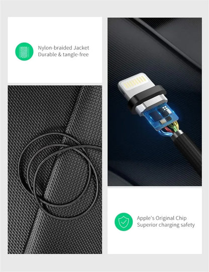 Cable Usb A Lightning Para iPhone Plateado 2,4a 2m Ugreen