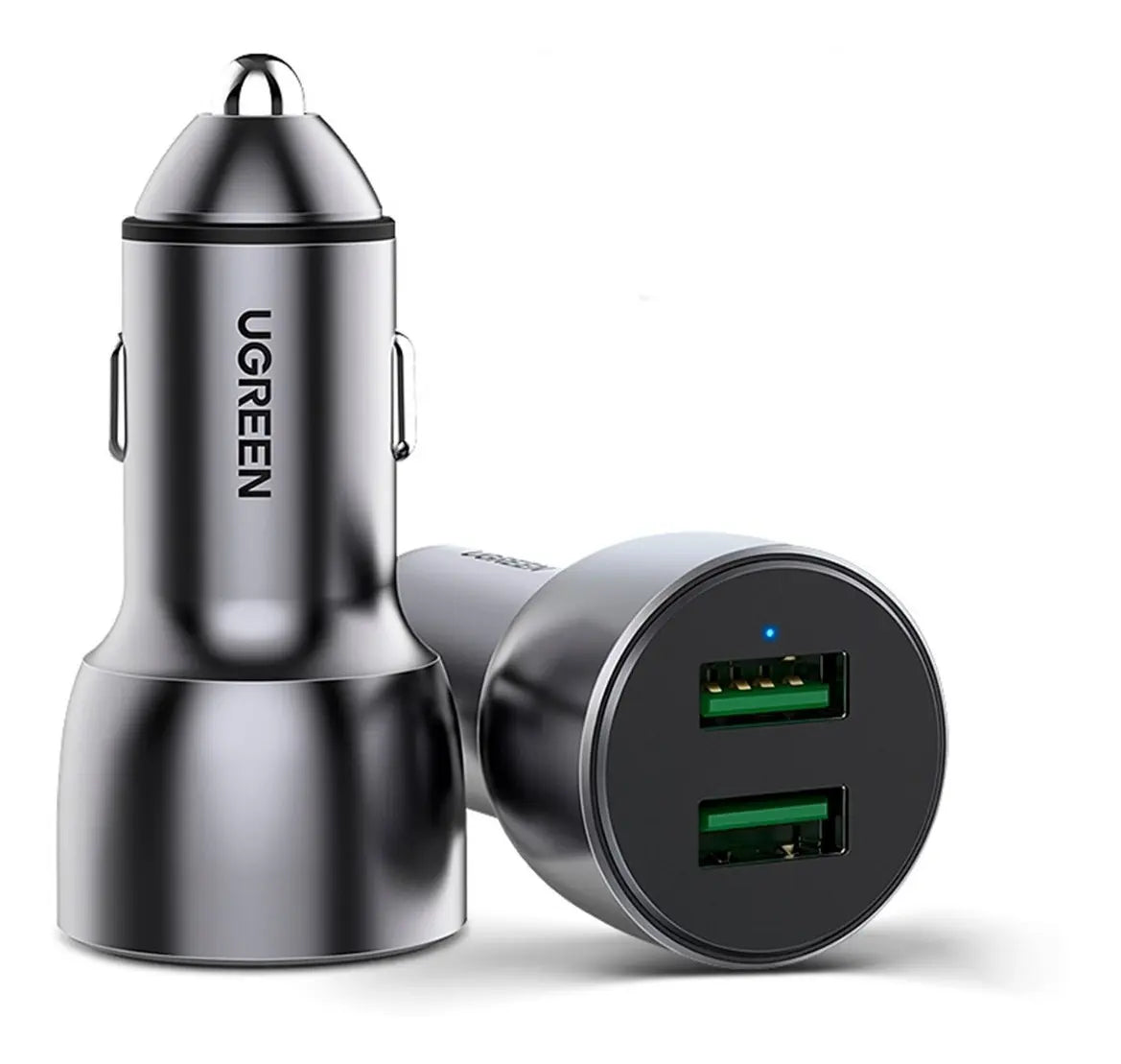 Cargador Auto Doble Puerto Usb Carga Rapida 3,0 36w Ugreen Azul