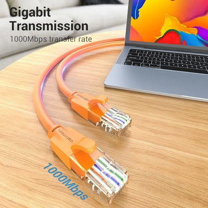 Cable De Red Cat6 Patch Cord Utp Rj45 2 M Naranja Vention