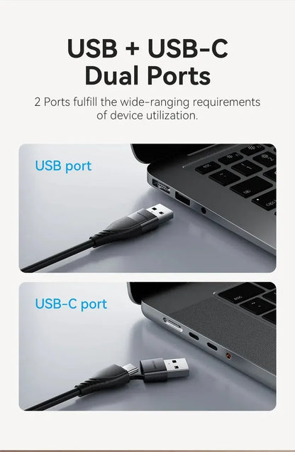 Adaptador Vídeo Usb + Usb C A Hdmi Hembra 1080p 60hz Vention