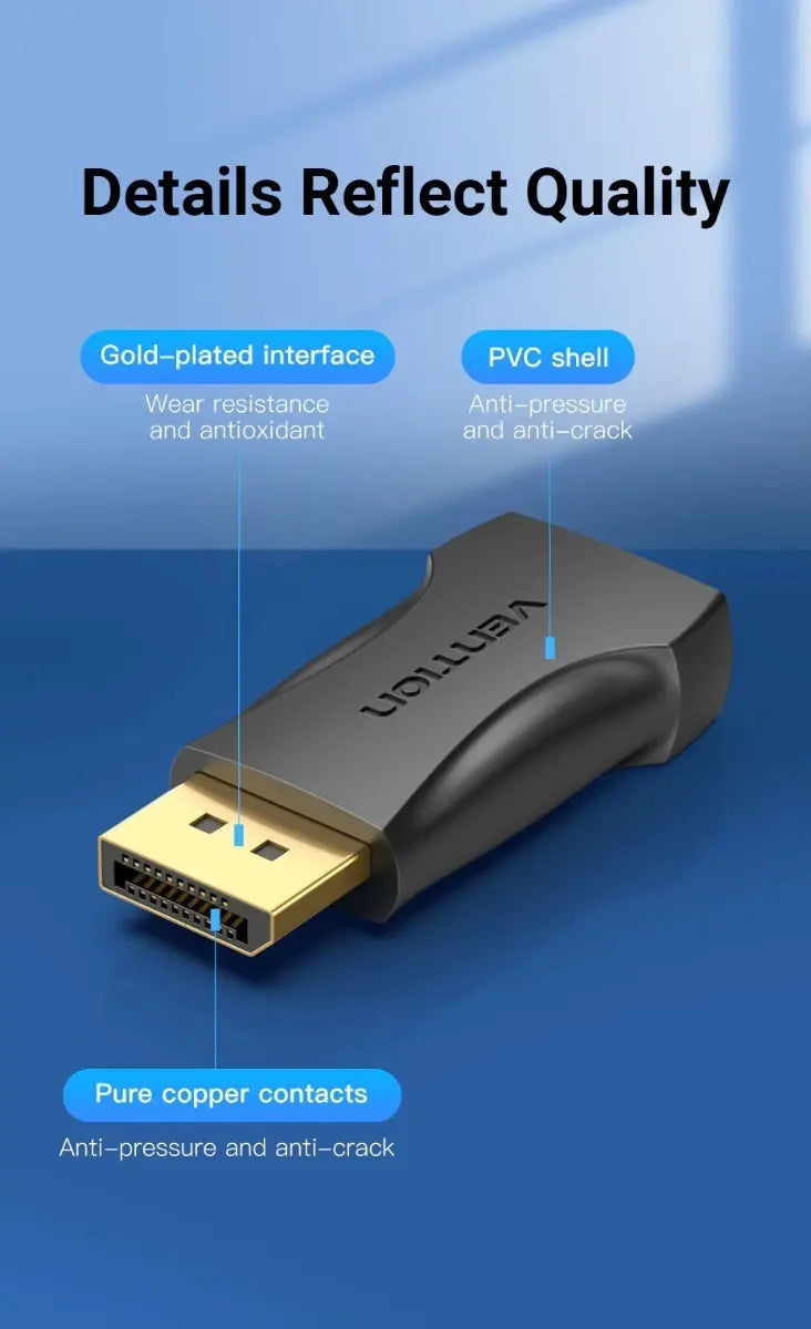 Adaptador Conversor Display Port A Hdmi Hembra 4k Vention