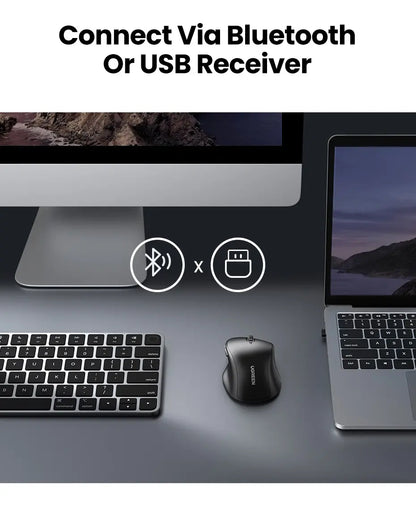 Mouse Inalambrico Bluetooth5,0 Ergonomic Usb 4000dpi Ugreen