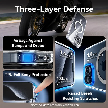 Funda Para iPhone Magsafe Transparente Reforzada Vention