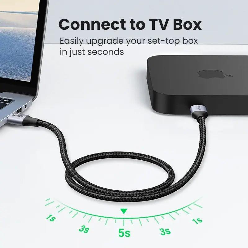 Cable De Carga Y Datos Premium Usb A Usb 3,0 1m Ugreen Negro