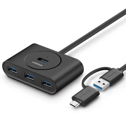 Hub Multipuerto 4 En 1 Usb 3,0 Y Usb C A Usb X4 5gbps Ugreen