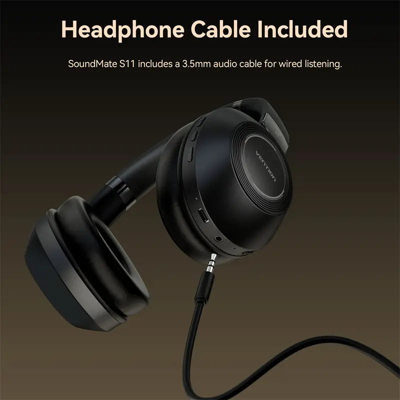 Auriculares Soundmate S11 Inalambricos Bluetooth Vention Negro