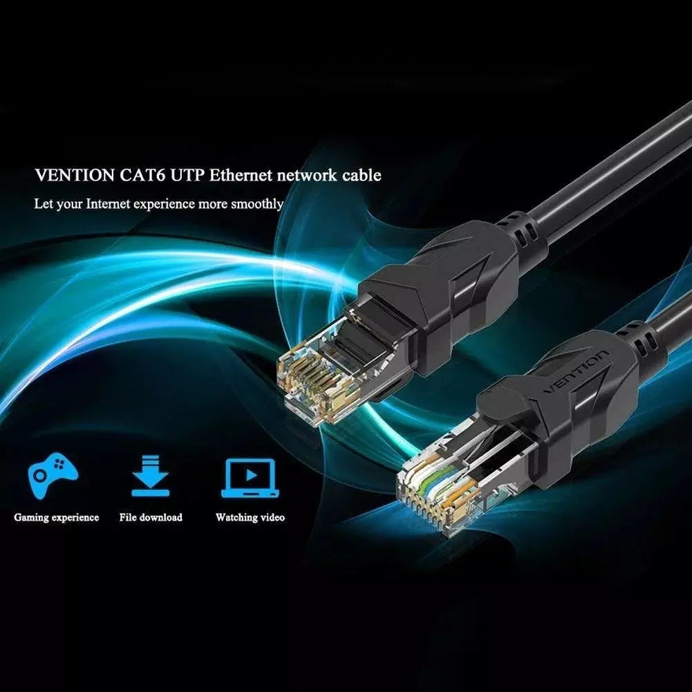 Cable Patchcord Cat 6 Vention Original 3 Metros Ethernet Gigabit Calidad,-