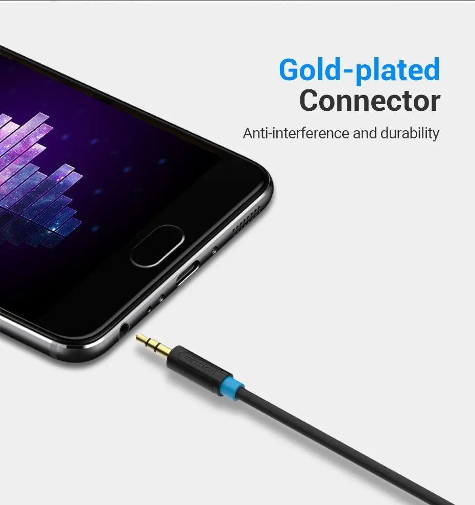 Cable Adaptador Aux 3,5 A 6,5 Guitarra Audio 2 M Vention