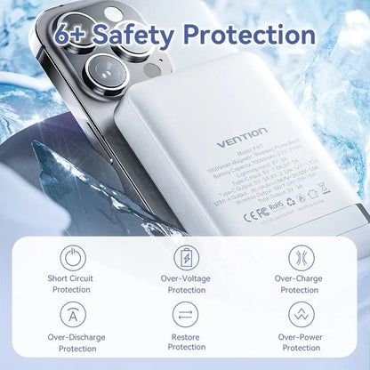Power Bank Portatil Magnetico Cargador 10000mah Vention