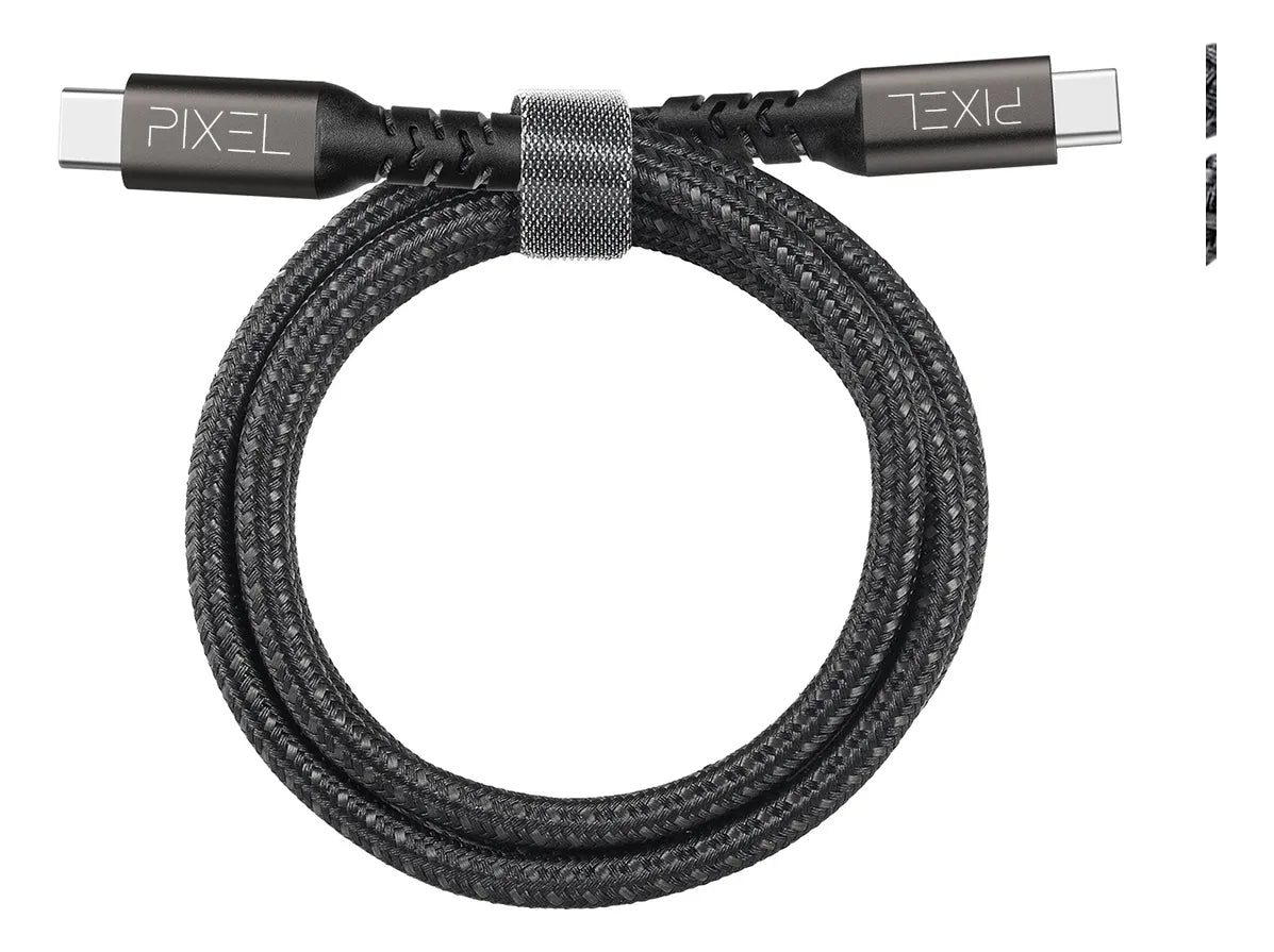 Cable Usb C 3,1 Trenzado 100w 5a 4k Carga Y Datos 1 Metro Negro