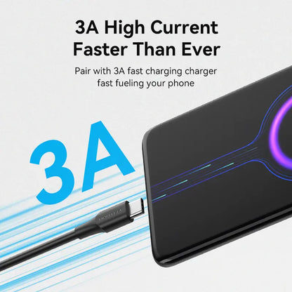 Cable Usb A Usb-c 3a 480mbps Datos Y Carga 1m Vention Negro