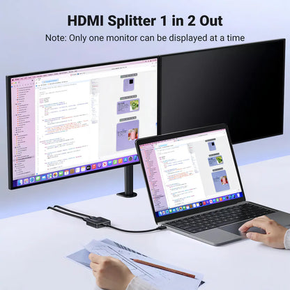 Switcher Hdmi 2 In 1 Out 4k @ 60hz 3d Bidireccional Ugreen