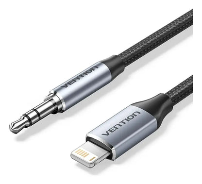 Adaptador Para iPhone A Auxiliar Jack 3,5mm 1,5m Vention Gris