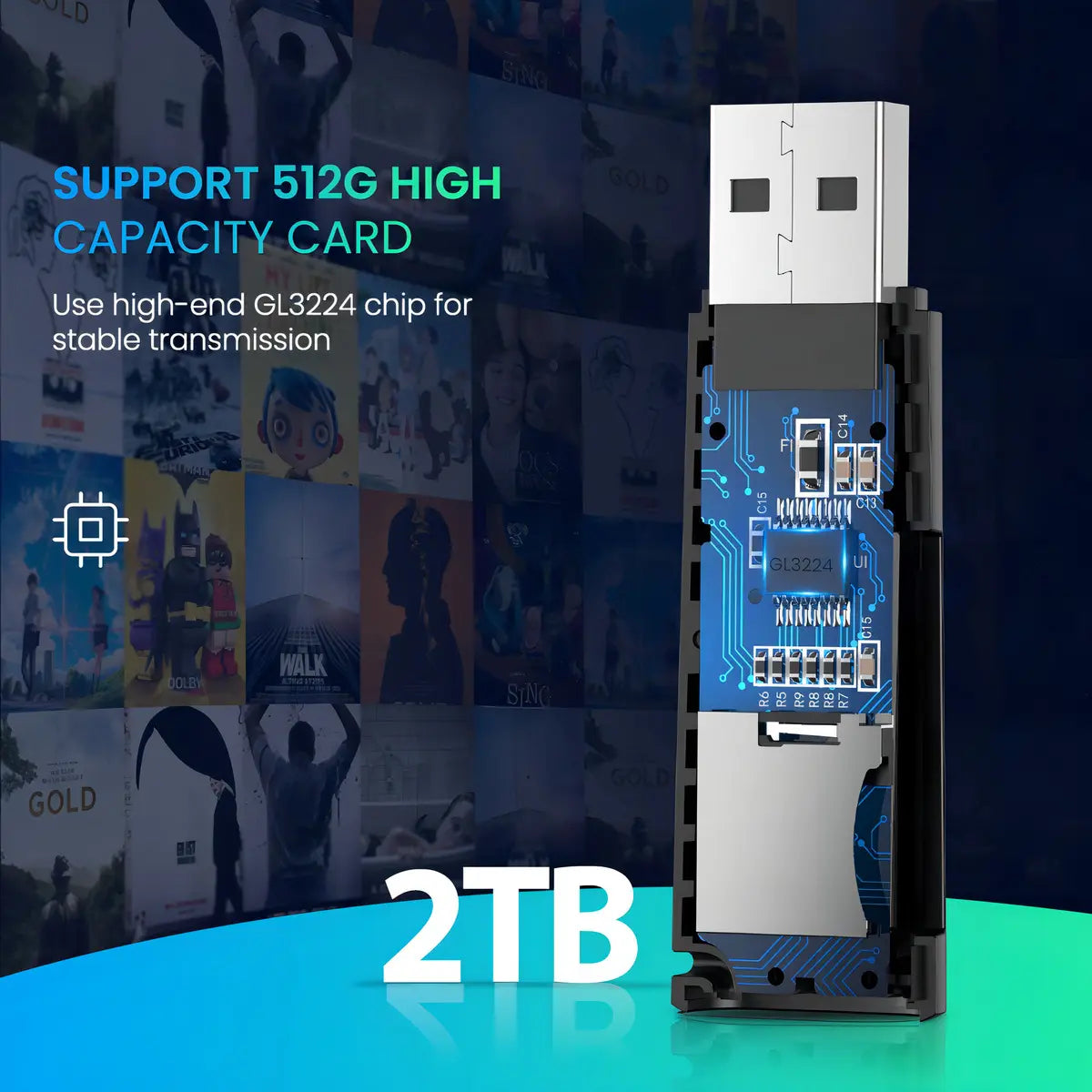 Lectora De Tarjeta - 2 En 1 - Usb 3,0 - Sd + Tf Dual Ugreen Negro