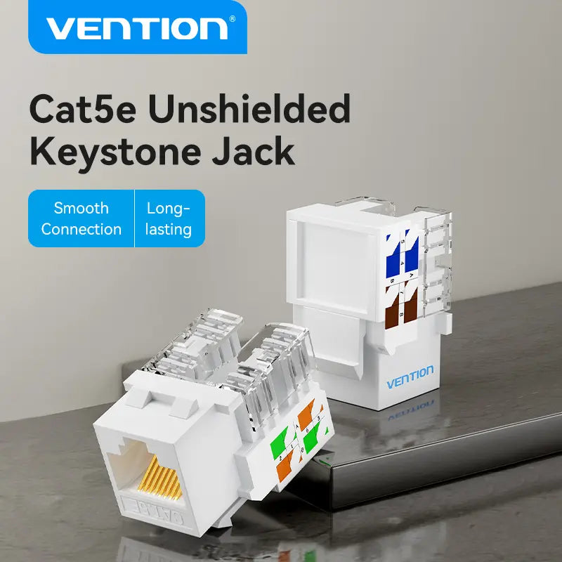Jack Rj45 Keystone Ficha Utp Cat5e 100mbps Vention