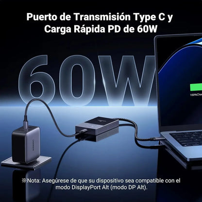 Transmisor Receptor Inalambrico Usb C Hdmi 1080p 30m Ugreen Negro