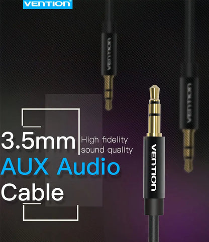 Cable Audio Auxiliar 1,5m Jack 3,5mm Macho A Macho Vention
