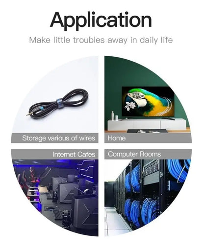 Tira Organizadora De Cables Nylon 1 Metro Vention Negro