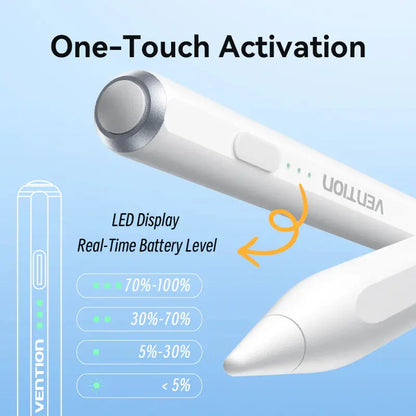 Lápiz Tactil Optico Usb C 9 Horas Aluminio Para iPad Vention