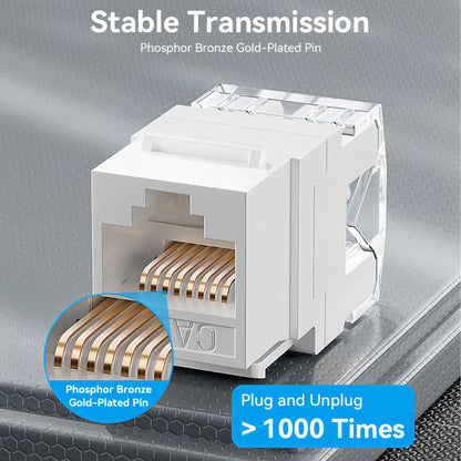 Jack Rj45 Keystone Ficha Utp Cat6 180 Grados 1000mb Vention