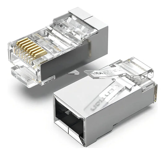 Ficha Plug Rj45 Cat6 Ftp Modular Blindada Metal X100 Vention