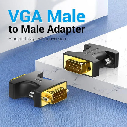 Adaptador Union Vga Extensor Macho A Macho Ficha Vention