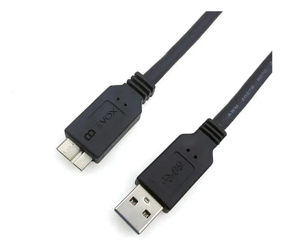 Cable Usb 3,0 A Micro B Evox 50 Cm Pc Disco Rigido Externo Negro