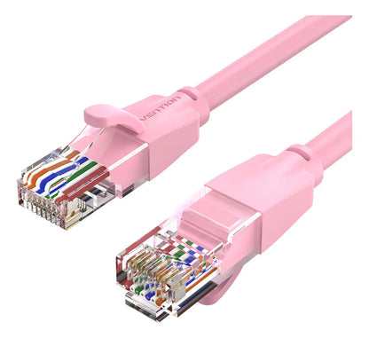 Cable Red Cat6 Utp Gigabit Patch Cord Rj45 1m Rosa Vention