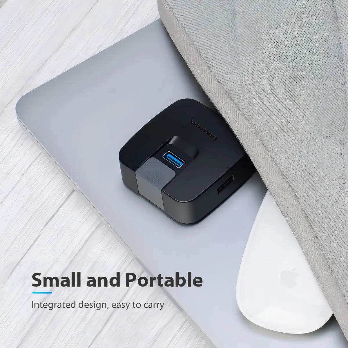 Hub Cable Usb - 1 Puerto Usb 3,0 + 3 Puertos Usb 2,0 Vention Negro