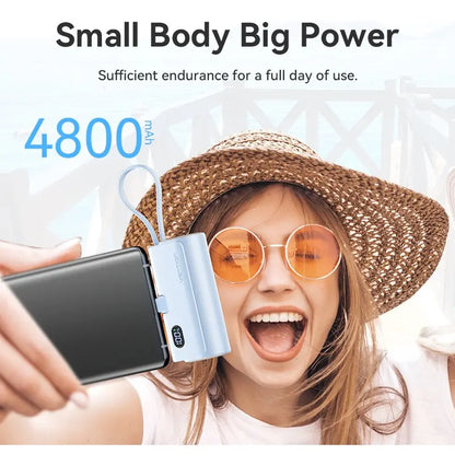 Cargador Portatil Powerbank Light+ Usb C 20w 4800mah Vention