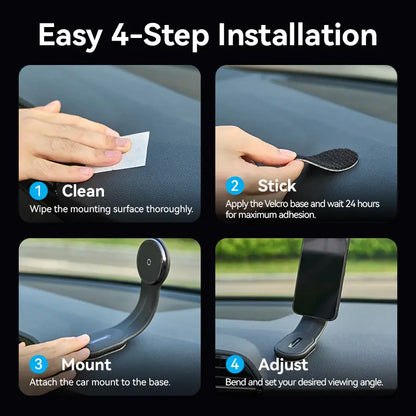 Soportes Porta Celular Para Autos Vention 2 En 1 Magnetico Negro