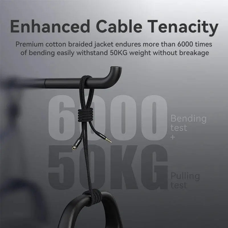Cable De Audio Auxiliar Jack 3,5mm Macho A Hembra 3m Vention