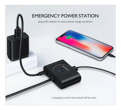 Hub Multipuerto 4 En 1 Usb 3,0 Y Usb C A Usb X4 5gbps Ugreen