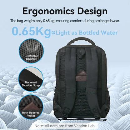 Mochila Para Notebook 15,6 Ejecutiva Resistente Agua Vention - Negro - Liso
