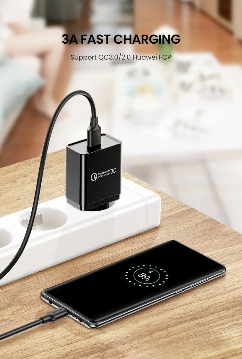 Cable Usb 3,0 A Usb-c Premium Carga Rapida Y Datos 1m Ugreen Negro