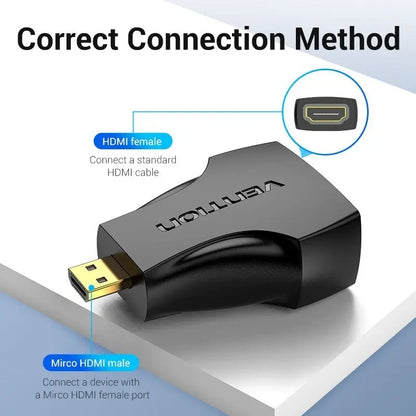 Adaptador Micro Hdmi Macho A Hdmi Hembra Vention
