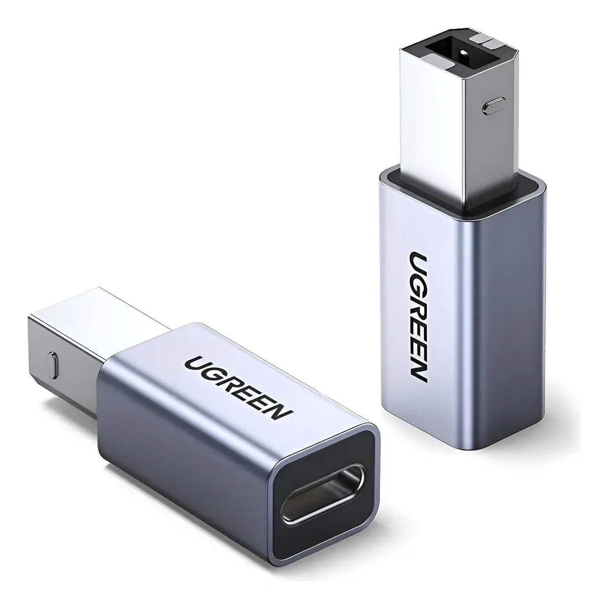 Adaptador Usb C Hembra A Usb Para Impresora Aluminio Ugreen Plateado