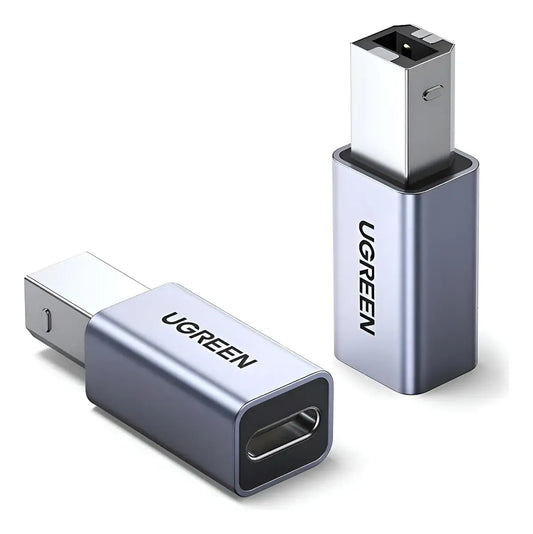 Adaptador Usb C Hembra A Usb Para Impresora Aluminio Ugreen Plateado