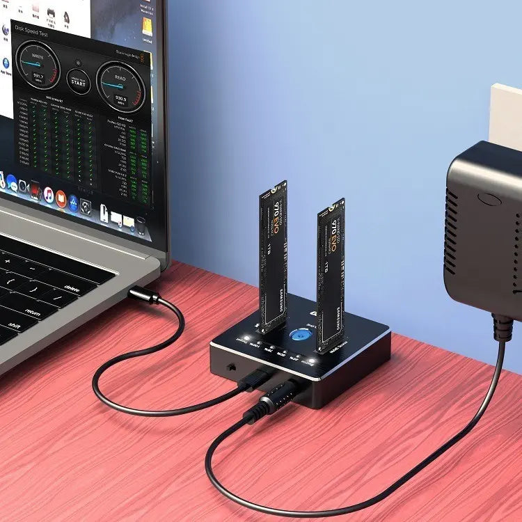 Docking Station Fideco Clonador Dual M,2 Nvme Sata Ssd