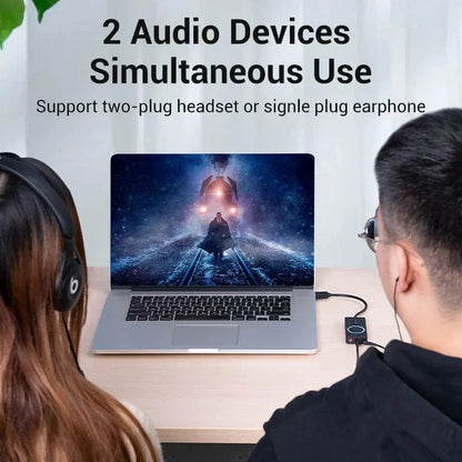 Tarjeta De Sonido Usb A Auxiliar Auricular Micro 1m Vention