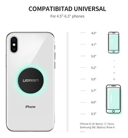 Pack de Placas Metálicas Adhesivas para Soporte Magnético Ugreen