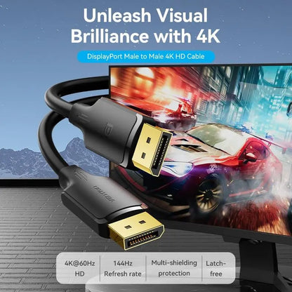 Cable Display Port 4k 60hz G-sync Freesync 5 Metros Vention