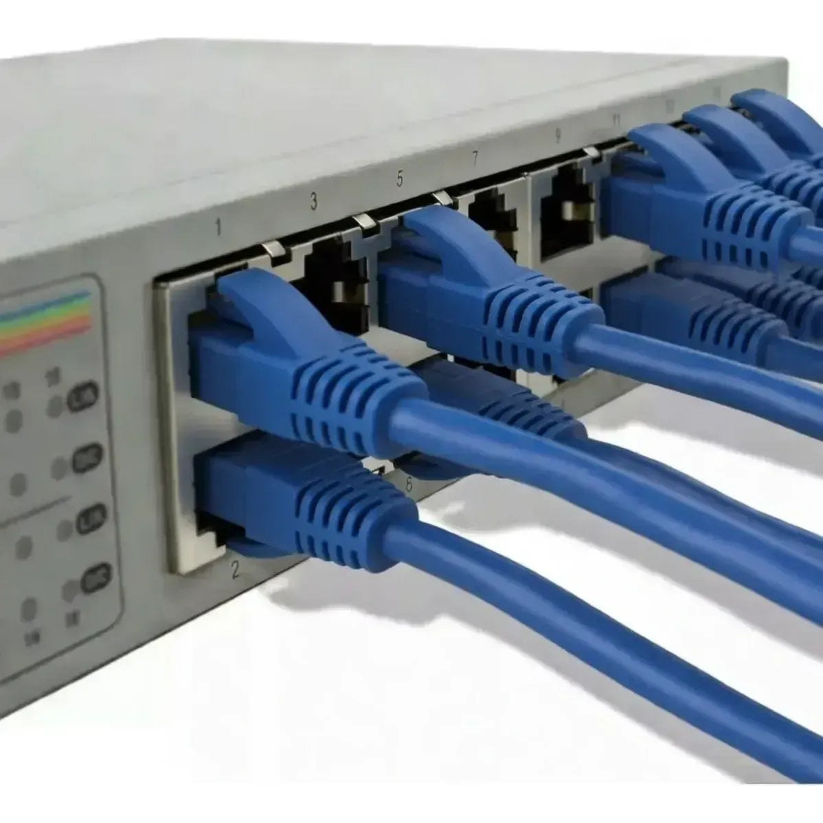Cable De Red Evox Cat6a 5M Azul Patch Cord Rj45 Internet