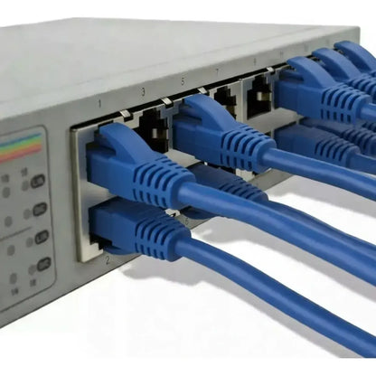 Cable De Red Evox Cat6a 30 Cm Azul Patch Cord Rj45 Internet