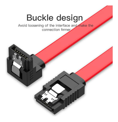 Cable Sata 3,0 Datos Grabador Disco Duro Doble Traba Vention Rojo