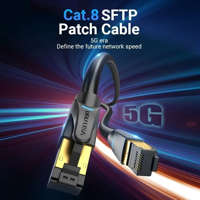 Cable De Red Exterior Cat8 2m Patch Cord Sftp Rj45 Vention