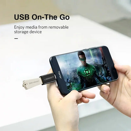 Adaptador Otg Usb 3,0 Hembra A Usb C Macho Ficha Ugreen Negro