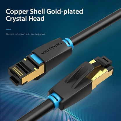 Cable De Red Cat8 Reforzado 2 M Patch Cord Sstp Rj45 Vention