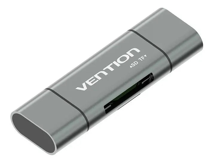 Lector De Tarjetas Sd Tf A Usb-c Usb Y Micro Usb Vention Gris