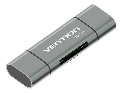 Lector De Tarjetas Sd Tf A Usb-c Usb Y Micro Usb Vention Gris